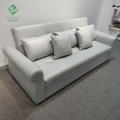 Traditional Euro Style 3 Seat Couch Adjustable Backrest Pull out Mechanism Sofa Cum Bed for Living Room 7250