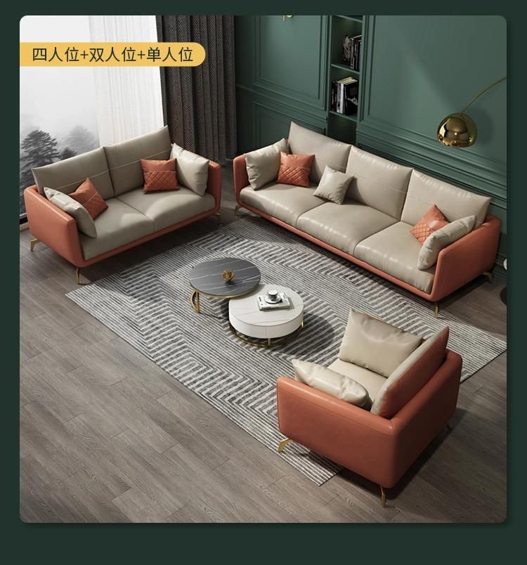 Modern Luxury Sofa Furniture Leather Sectional Living Room Sofa Set