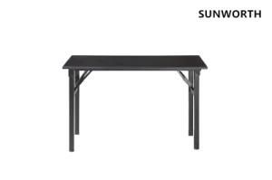 Sunworth High Quality Folding Computer Desk Training Table Straight Desk (T0155-Black)
