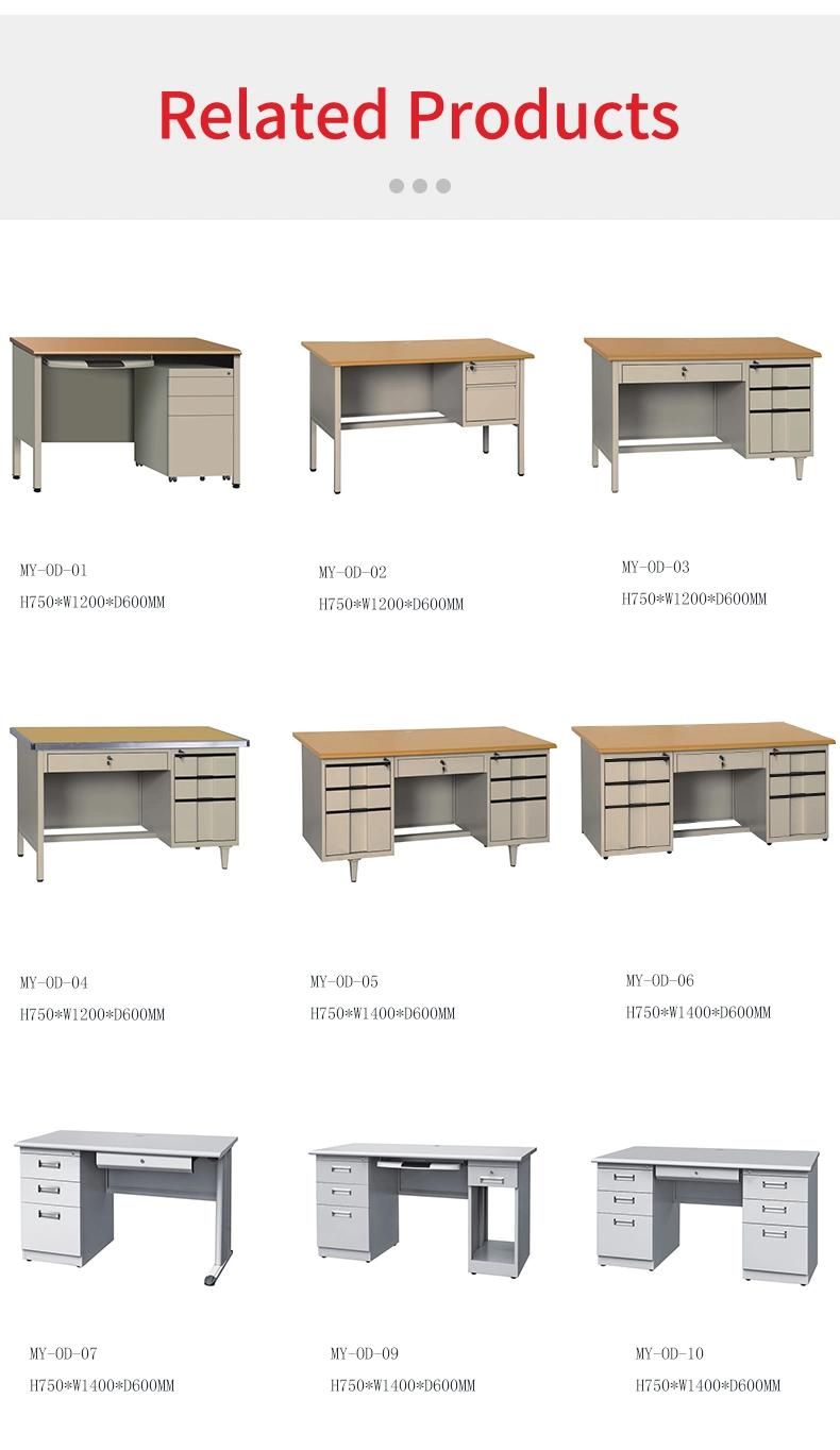 Steel Office Desk Modern Design of Office Table with Keyboard