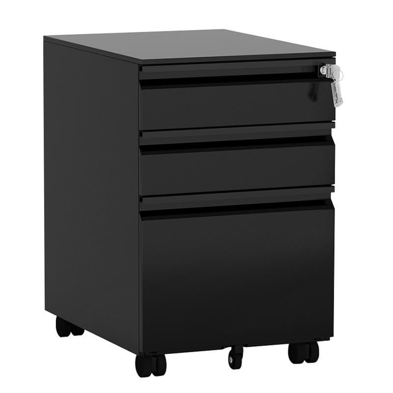 Steel Mobile Pedestal Curved Edges 3 Drawers