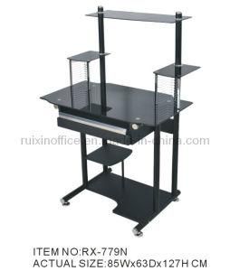 Hotsale Home Furniture Office Desk with Glass Top (RX-779N)