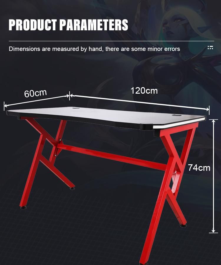 Lisung Computer RGB L Shaped Adjustable Gaming Desk