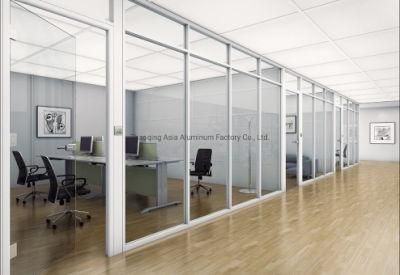 White Color Single Glaze Aluminum Office Partion with Single Glass