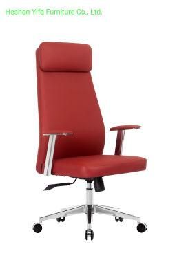 Office Furniture Synthetic Vinyl PU Leather High Back Swivel Staff Boss Executive Modern Office Chairs