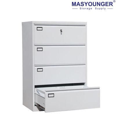 4 Drawer Filing Storage Metal Furniture Lateral Filing Cabinet