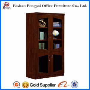 Wooden Walnut Filing Cabinet with Two Doors (C-6312)