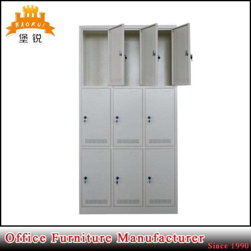 9-Door Steel Changing Room Lockable Clothing Simple Design Locker for Gym Club