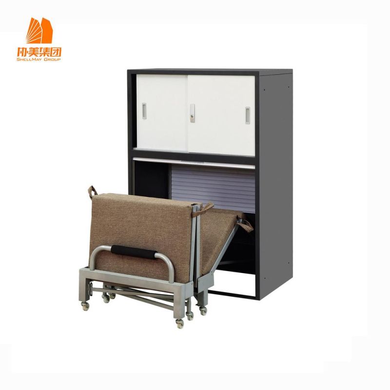 Integrated Filing Cabinet and Folding Bed. Integrated Office Furniture