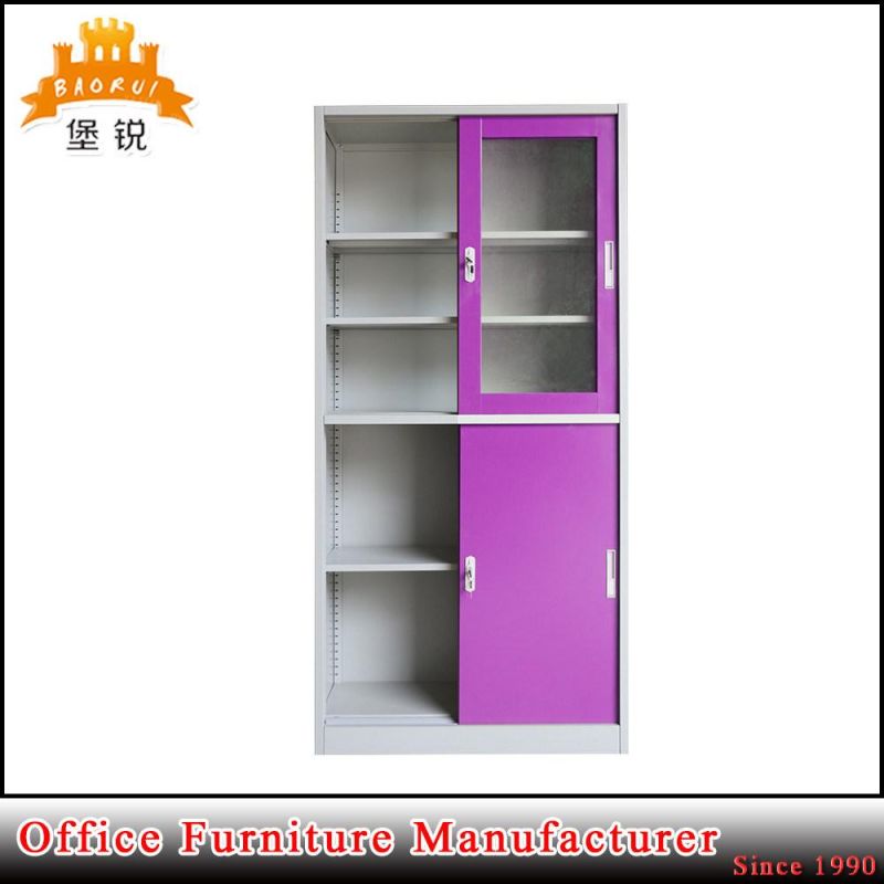 Glass Doors Filing Storage Cabinet Metal Lockable Cabinet