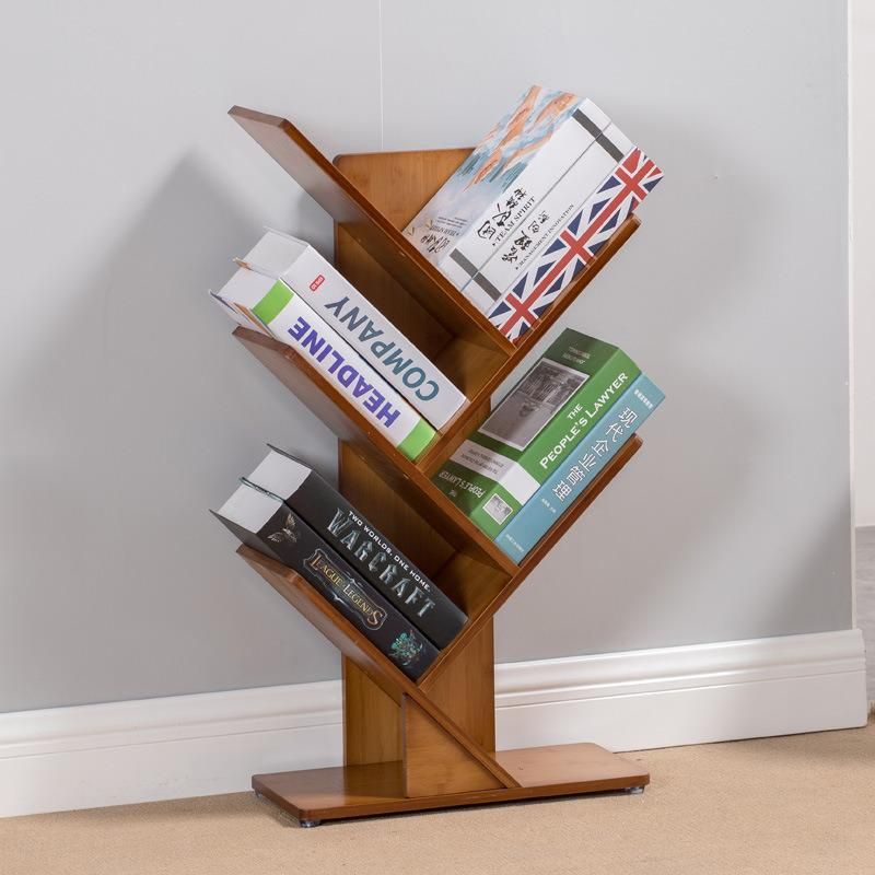 Amazon Sells Contracted Bookshelf Wooden Storage Rack Bamboo Wooden Book Shelf