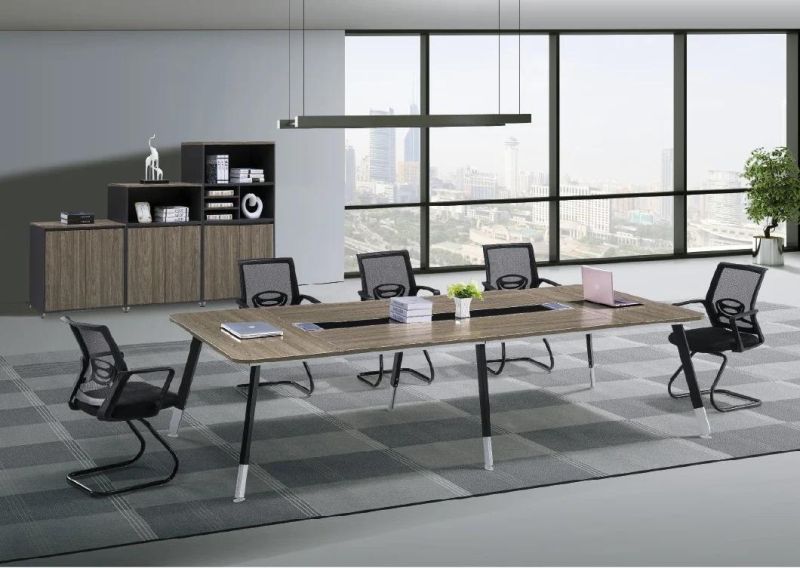 Popular Office Desk 2 Seats Partition with Filing Cabinets