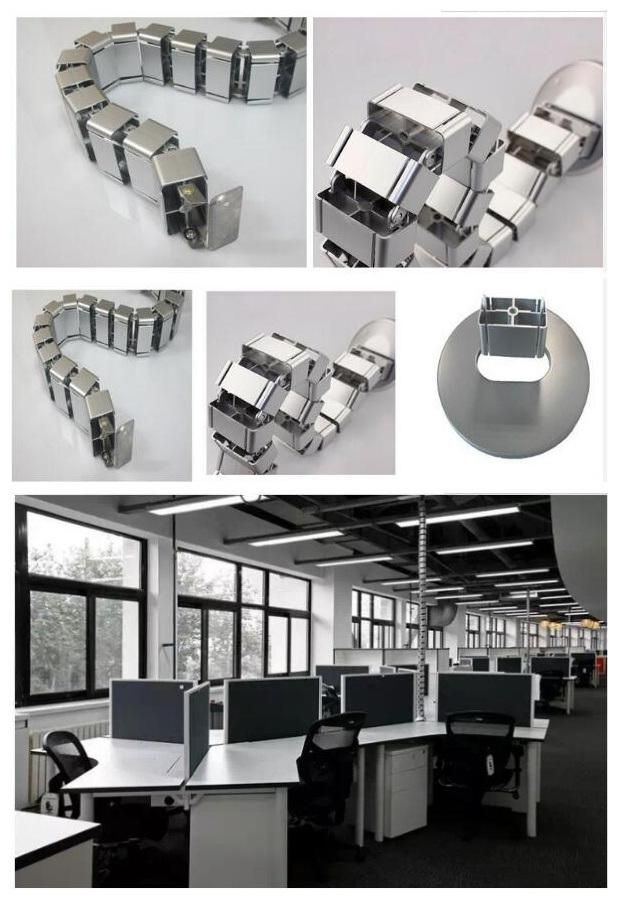 Cable Manager Cable Spine Under The Desktop Vertical Cable Snake in ABS Material