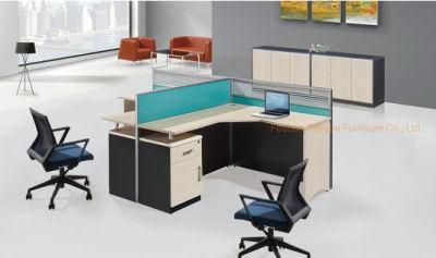 Multi-Placed Functional Office Furniture Partition 2 Seats Staff Workstation Table