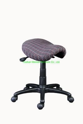 Two Lever Back Angle Adjustable Handle Class Four Gaslift Aluminium Base No Back Saddle Industrial Chair