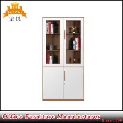 Two Section File Cabinets Steel Glass Office Cabinet
