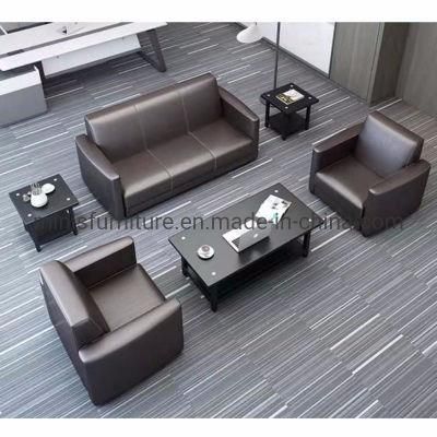 (M-SF22) Home/Modern Commerical Office Furniture Leather Sofa with Coffee Table