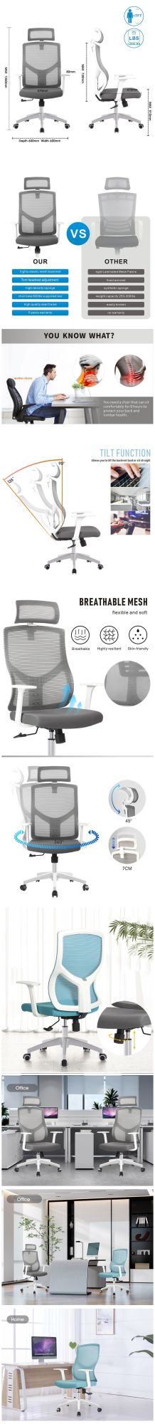 High Quality Modern Luxury Adjustable High Back Ergonomic Executive Office Chairs