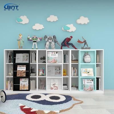 Kids Bookshelf Colorful Steel Storage Cartoon New Design for Kids