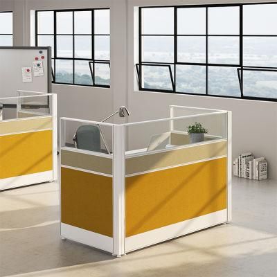 Simple Design Ultra Clean Melamine Materials Table Top One Seater Workstation