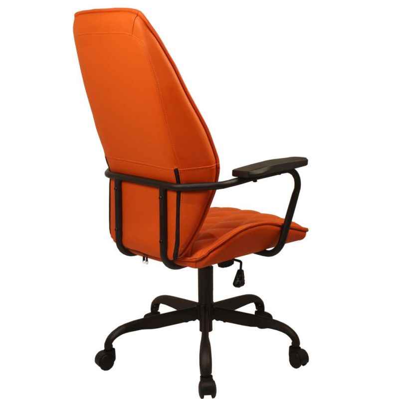Wholesales Factory Home Orange PU Leather PC Computer Office Chair