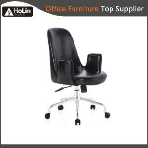 Shinny PU Leather Medium Back Revolving Office Chair