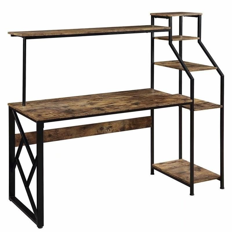 Writing Study Table with 5 Tier Bookshelves Multipurpose PC Workstation