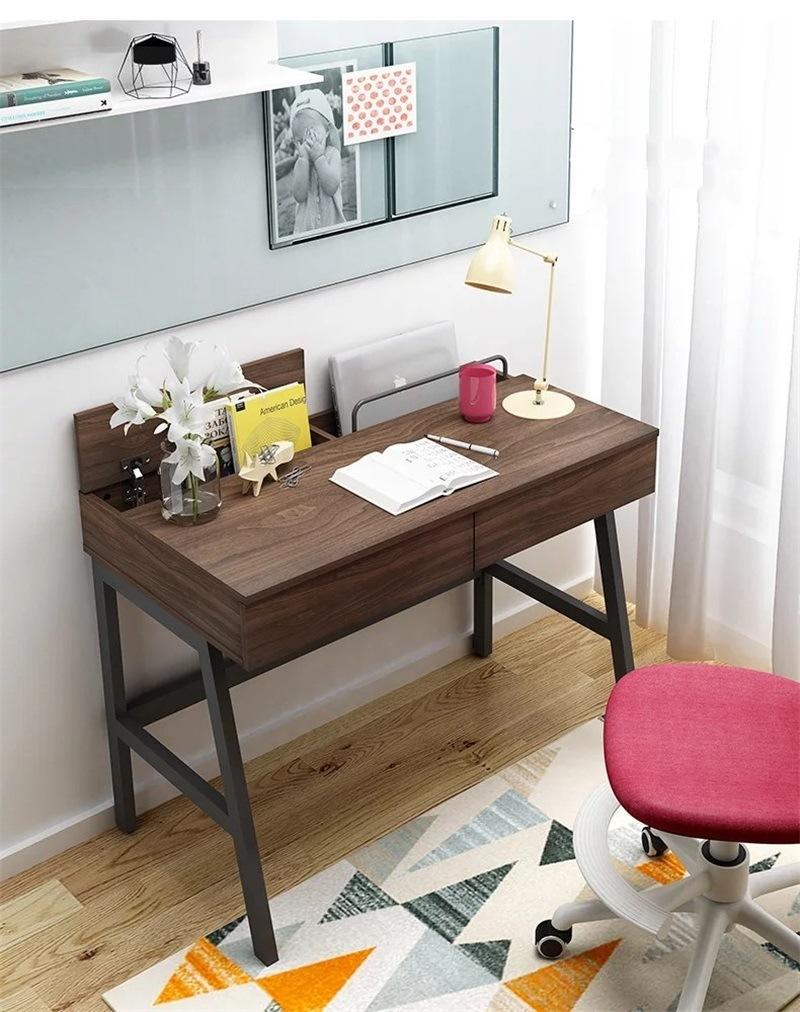 Wooden Furniture Office Studing Desk with Computer Side Table