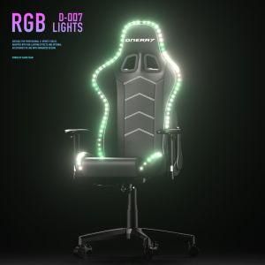 Oneray Popular in Us and South American Customized White RGB Chair Colorful Light Sillas Gamer LED Gaming Chair