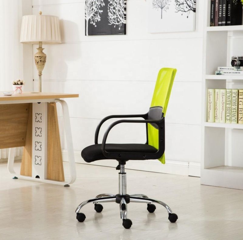 Green Mesh Plastic Office Chair with Low Back