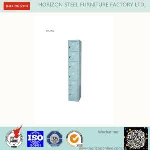 6 Doors Steel Locker Storage Cabinet with 1 Bay 6 Tiers and Epoxy Powder Coating/ Office Furniutre