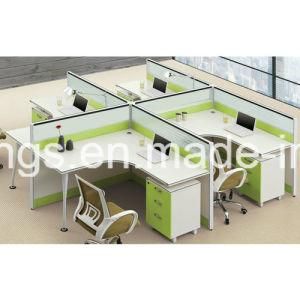 Office Furniture Glass Partition Melamine Computer Table with Pedestal