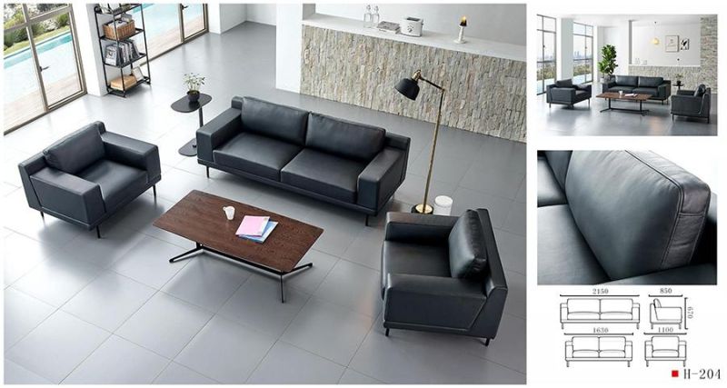 Customized Office Sofa/Modern Luxury Office Sofa/ Brown PU Leather Office Sofa Set