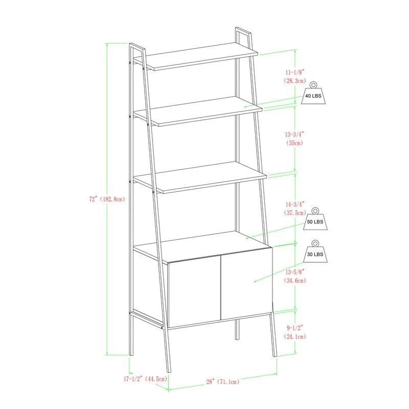 Modern Style Bookcase Book Rack Bookshelves for Home Office