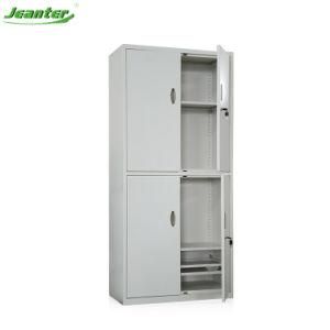 4 Door 2 Section Metal Bookcase Storage Steel Swing Door Filing Cabinets