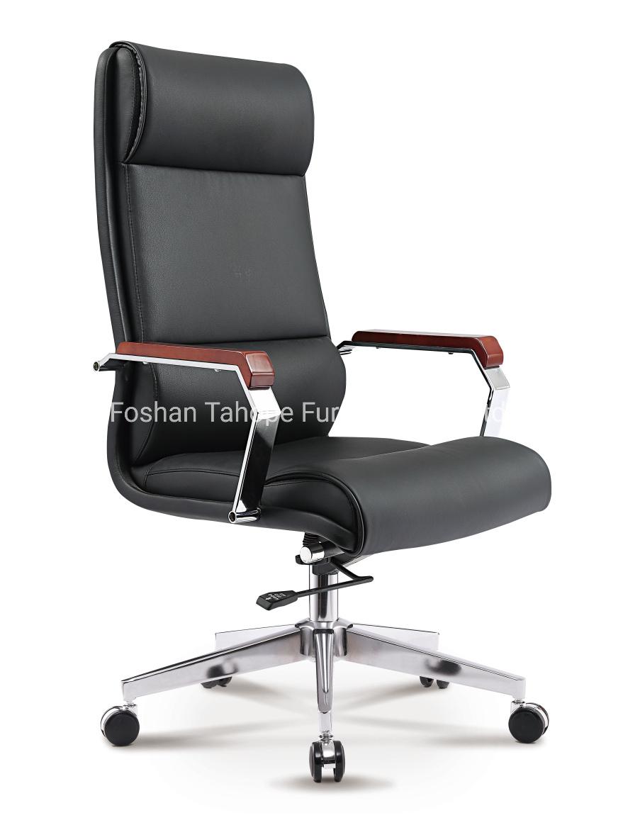 Full Leather Office Ergronomic Conference Chair for Staff and Visitor