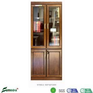 China Supplier Classic Office Wood File Cabinet with 2 Glass Door