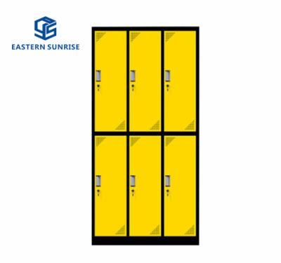 6 Door Gym Locker Steel School Locker Cabinet Staff Lockers