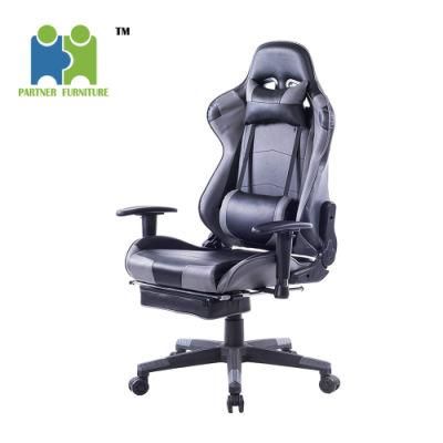 (MED-F) Partner High Back Reclining Gaming Chair Recliner Rocker Tilt E-Sports Chair with Retractable Footrest