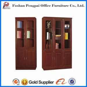 Wooden Glass Reddish Filing Cabinet Design