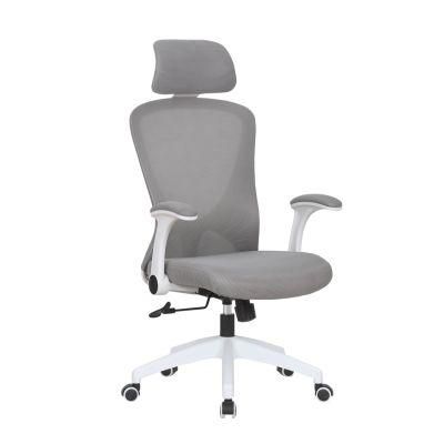 High Back Swivel Staff Executive Modern Ergonomic Office Chair with Flip-up Arms