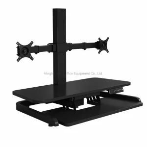 26&prime; Inches Electric Sit Standing Desk Converter Workstation