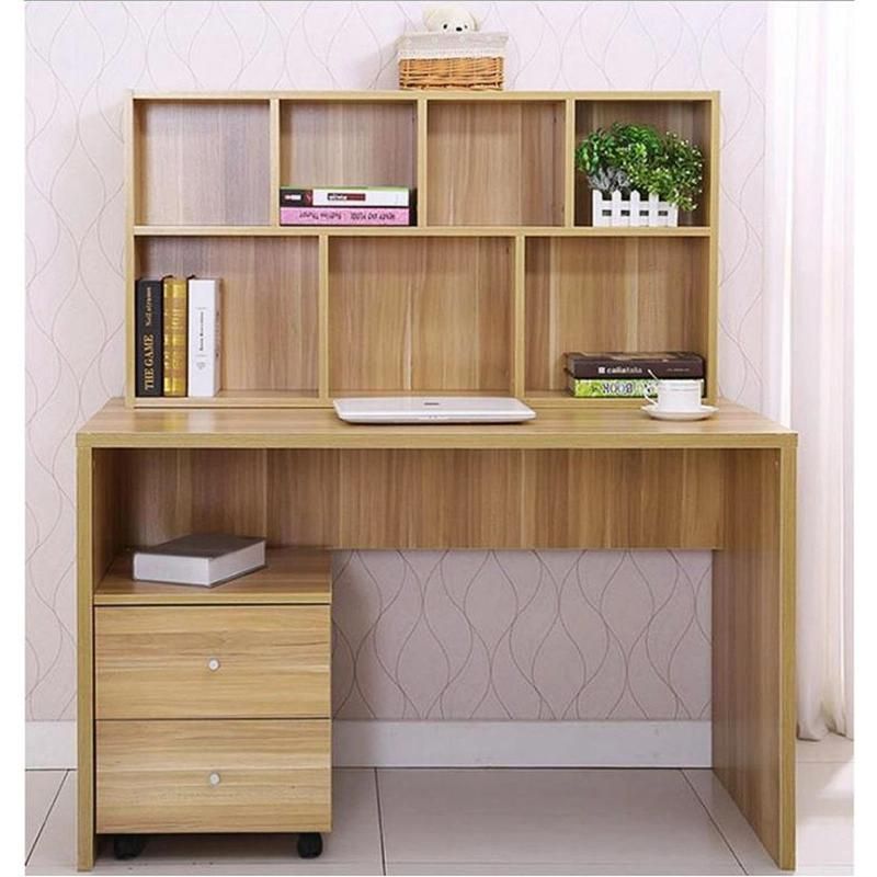 Simple and Practical Single Office with Bookcase Computer Desk 0297