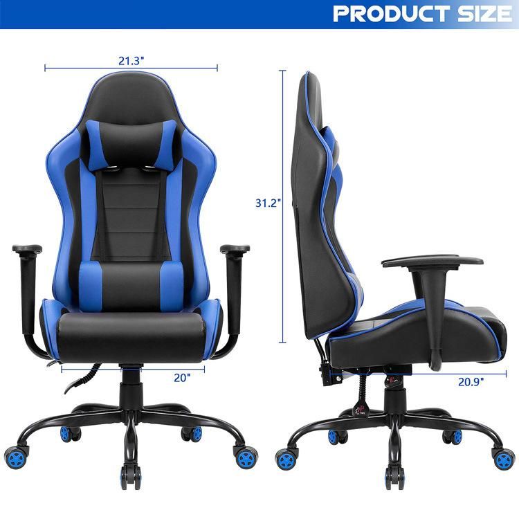 (HAKIM) Partner High-Back PU Leather Racing Gaming Chair, Desk Computer Ergonomic Executive Swivel Rolling Home Office Chair