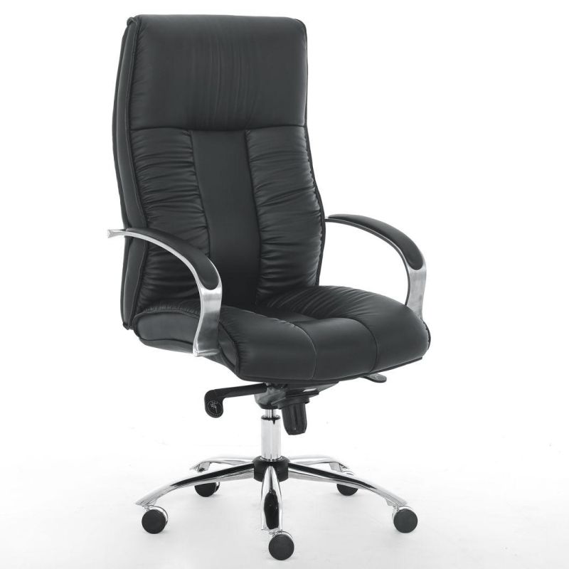 Factory Wholesale Comfortable Aluminum Base PU Leather Executive Office Chair