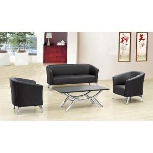 Black PU Leather Office Sofa