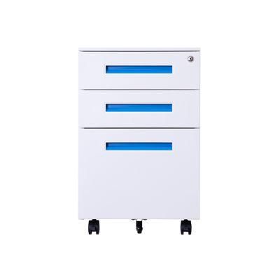 Cabinet for Office Computer Desk Metal 3 Drawers Mobile Pedestal