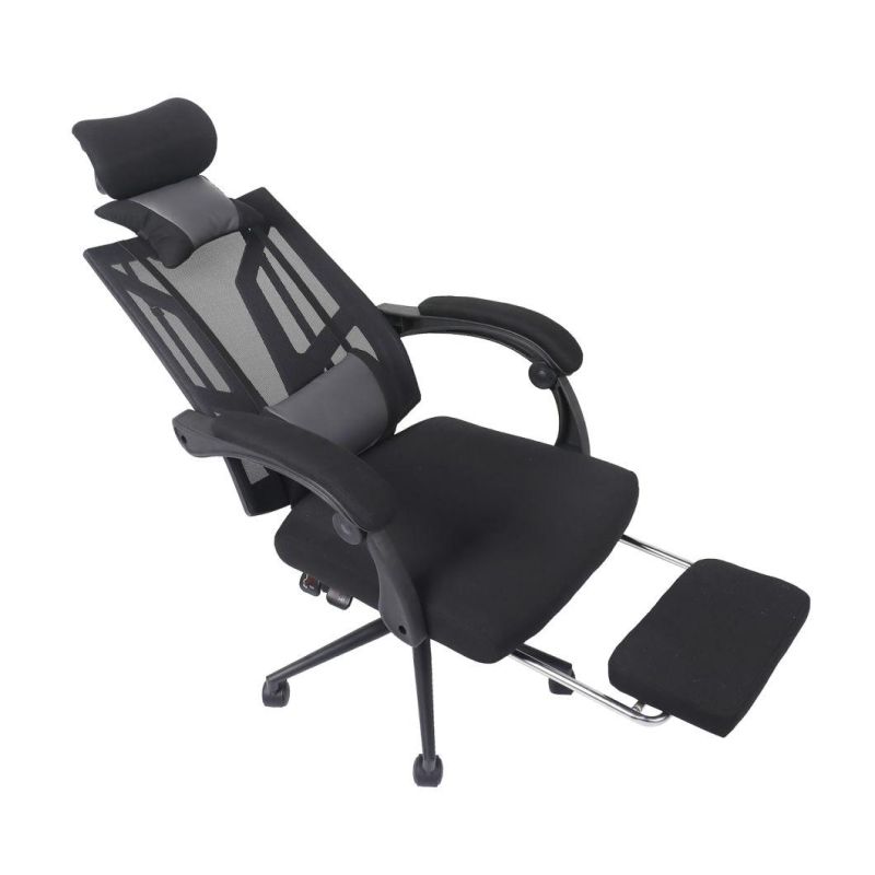 Luxury High Back Ergonomic Desk Chair Swivel Leather and Mesh Office Chair