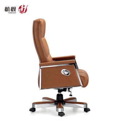 Recliner Chair CEO President Boss Cow Leather Luxury Office Chair
