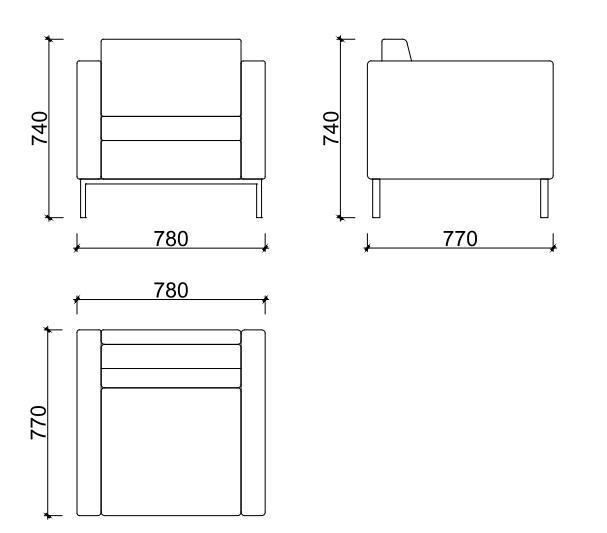 Modern Design Synthetic Leather Sofa Set for Office Room